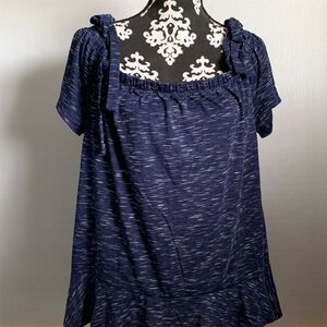 A.n.a. Women's Sleeveless Straight Neck Knit Blouse Blue Size‎ L